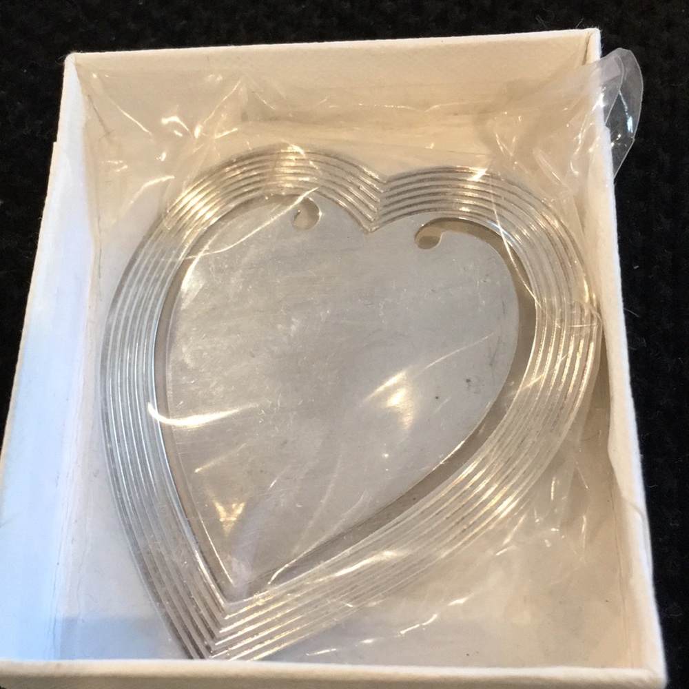 Vintage Christofle Fleuron Heart Shaped Bookmark Valentine’s Day - Picture 4 of 7